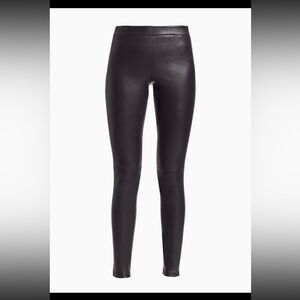Theory Black  lamb Leather Leggings, US0